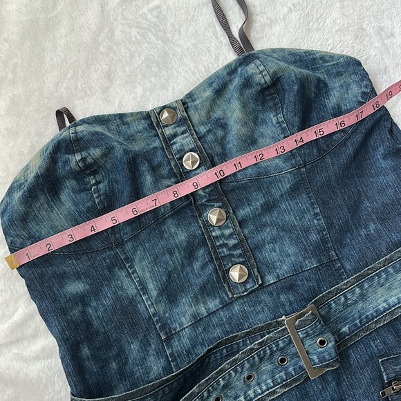 Apple Bottoms Blue Denim Mini Dress - Picture 10 of 13